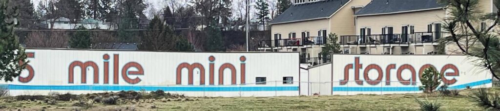 5 Mile Mini Storage from the outside in northwest Spokane, WA